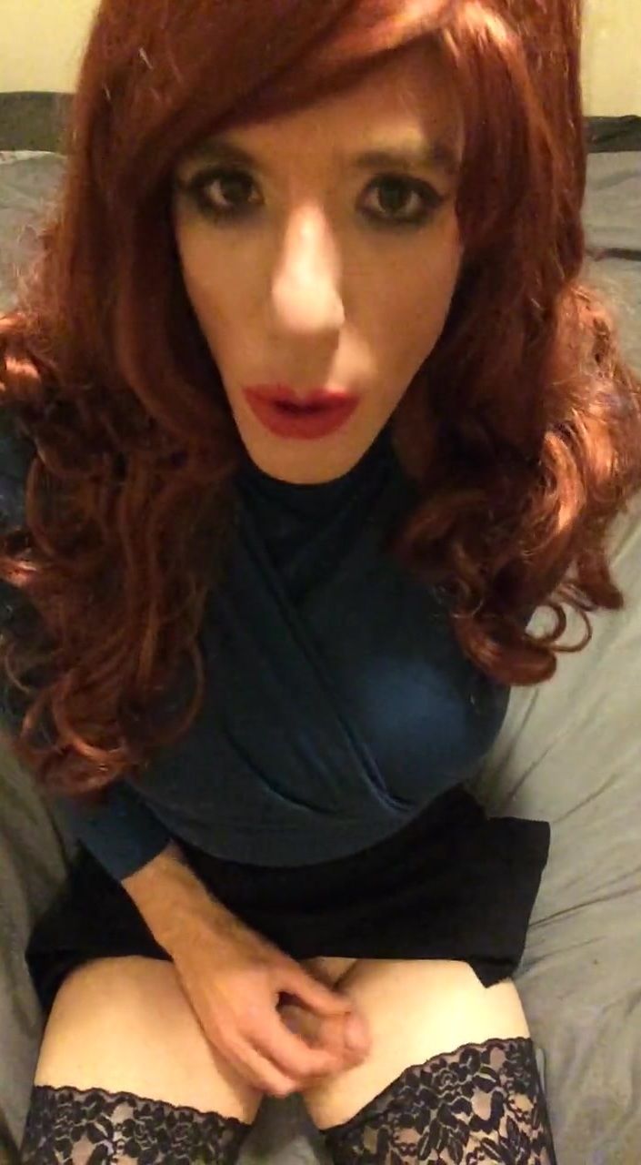 Redhead Crossdresser Porn - Huge-Chested red-haired sissy assistant